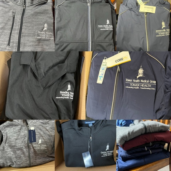 41pc Embroidered Apparel- Jackets & Polos NWT - Picture 1 of 8